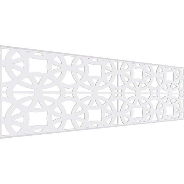 Ekena Millwork Set of Four Panels for 94 1/2"W x 28 1/4"H Brownsville Fretwork Wainscot Wall Paneling - WPKP14X01X47BNE