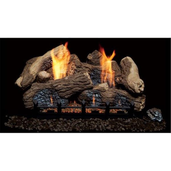 Monessen 24 in. Berkley Oak fiber Ceramic Log Set for Natural Blaze VF 24 in. Burner - BO24-F