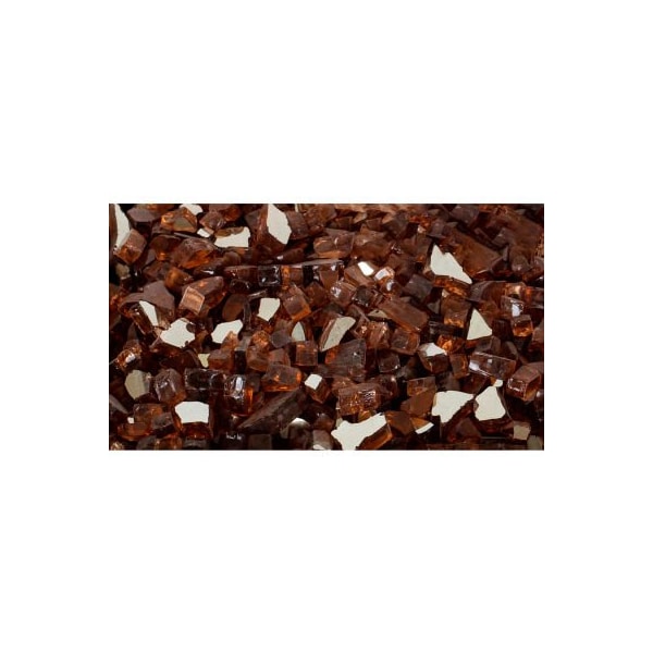 Dyna-Glo Pleasant Hearth Tempered Glass Rocks - Reflective Amber 20 Lbs - OFR701PA-20