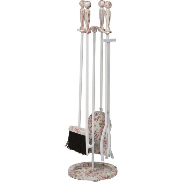 Dagan Floral Design Fireplace Tool Set, Floral - 5 Piece - 5818FL
