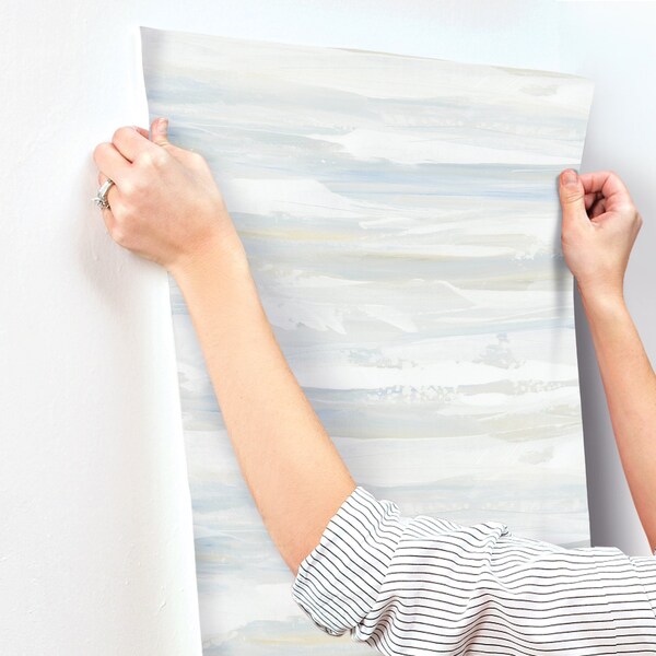 York Wallcoverings On The Horizon Blue and Yellow Wallpaper - AG2010
