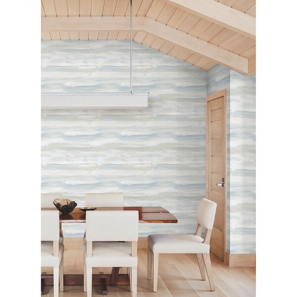 York Wallcoverings On The Horizon Blue and Yellow Wallpaper - AG2010