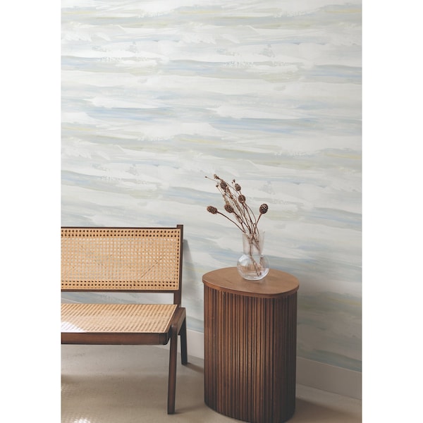 York Wallcoverings On The Horizon Blue and Yellow Wallpaper - AG2010