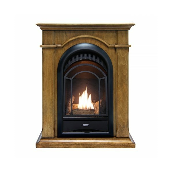 Procom Dual Fuel Ventless Gas Fireplace System With Corner Combo Mantel - PCS150T-A-TA