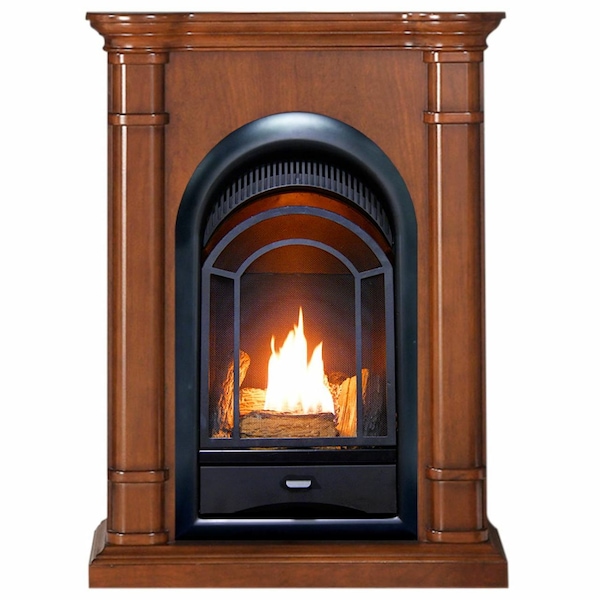 Procom Dual Fuel Ventless Gas Fireplace System - 10,000 Btu, T-Stat Contr - FS100T-3AS