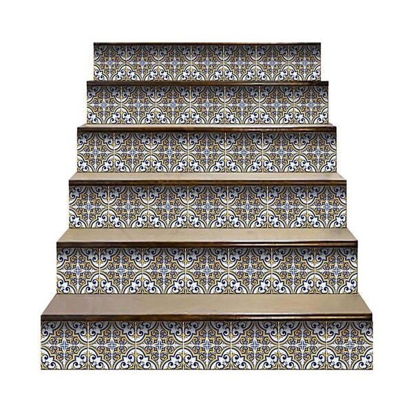 Homeroots 6 x 6 in. Neutral Yellow Gina Peel & Stick Removable Tiles - 400182