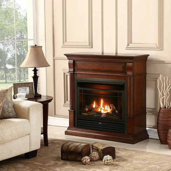 Duluth Forge Dual Fuel Ventless Gas Fireplace - 26,000 Btu, T-Stat Control - DFS-300T-2AC