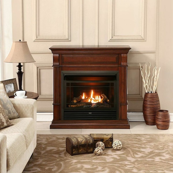 Duluth Forge Dual Fuel Ventless Gas Fireplace - 26,000 Btu, T-Stat Control - DFS-300T-2AC