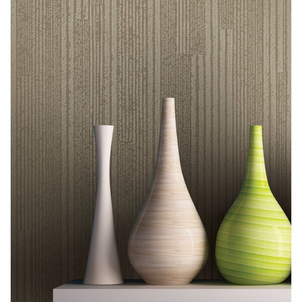York Wallcoverings Vertical Plumb Soft Gold Metallic Wallpaper - NV5504