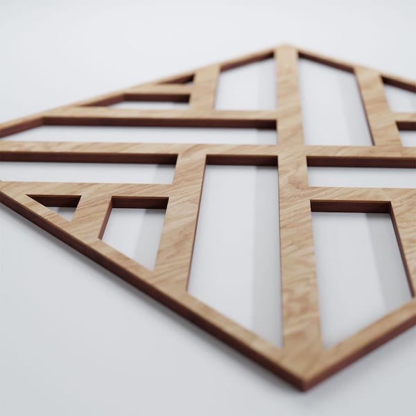 Ekena Millwork Medium Killeen Decorative Fretwork Wood Wall Panels, Red Oak, 15 3/8"W x 15 3/8"H x 3/8"T - WALW16X16X0375KLNRO