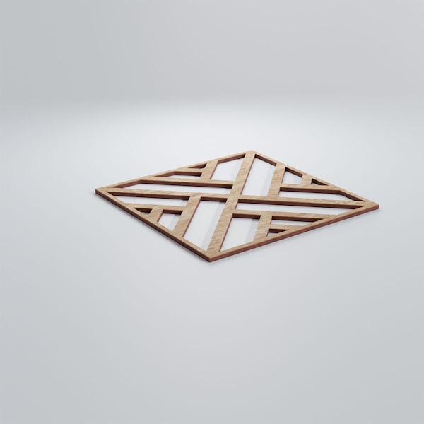 Ekena Millwork Medium Killeen Decorative Fretwork Wood Wall Panels, Red Oak, 15 3/8"W x 15 3/8"H x 3/8"T - WALW16X16X0375KLNRO