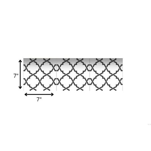 Homeroots 7 x 7 in. Black & White Prism Peel & Stick Removable Tiles - 399913