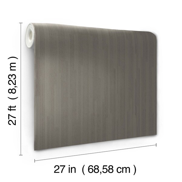 York Wallcoverings Vertical Plumb Charcoal Metallic Wallpaper - NV5500