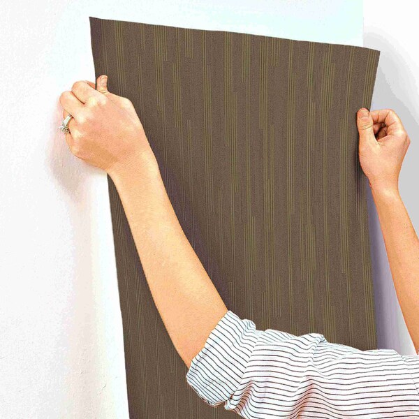 York Wallcoverings Vertical Plumb Charcoal Metallic Wallpaper - NV5500