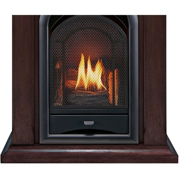 Procom Heating Dual Fuel Vent Free Gas Fireplace System, 15,000 BTU, T-Stat Control, Chocolate Finish - PCS150T-CH