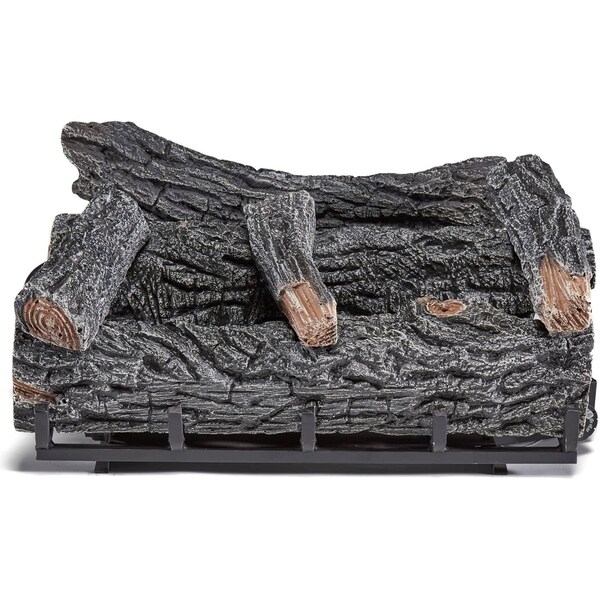 Duluth Forge Ventless Natural Gas Log Set, 21 in Winter Oak, 32,000 BTU, Manual Control - DLS-N21M