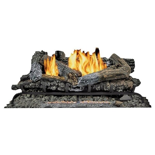 Kozy World GLD2465R Gas Log Set, 13 in L, 24 in W - GLD2470R/GLD2466R