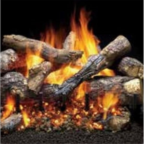 Vecindario 24 in. Grand Oak Gas Log Set with Refractory Cement Construction - 11 Piece - VE1718470