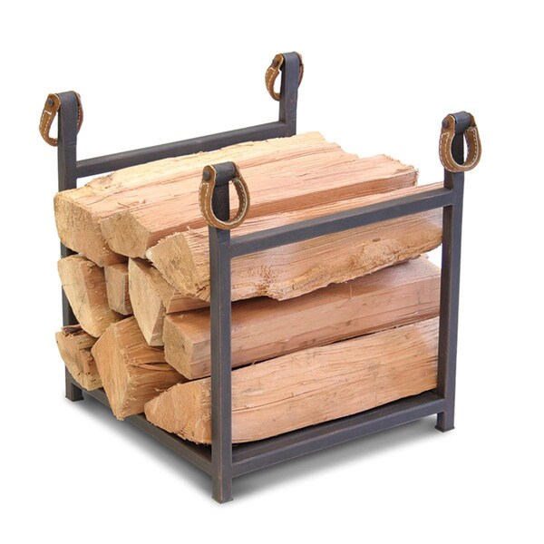 Back2Basics Western Star Wood Holder - Distressed Bronze with Leather Accents - BA1070936