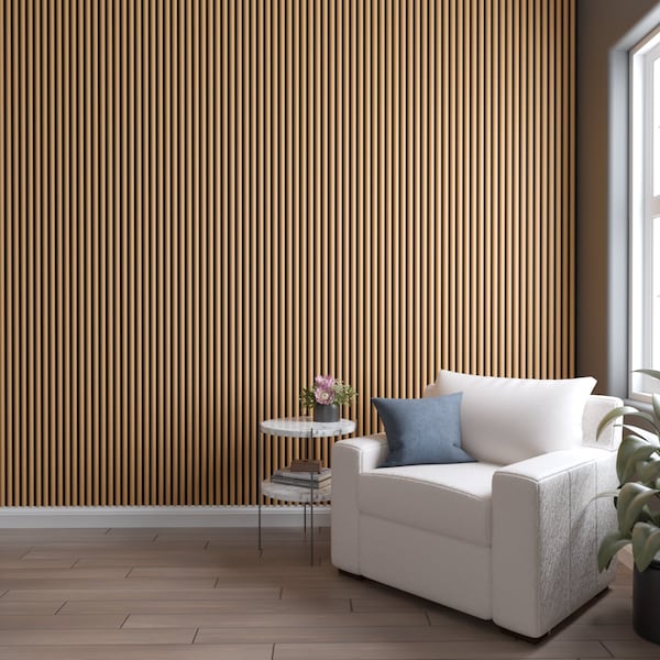 Ekena Millwork AcoustixPro Noise Cancelling Half Round Small Slat Wall Panel - SWA0625X0500HRHM