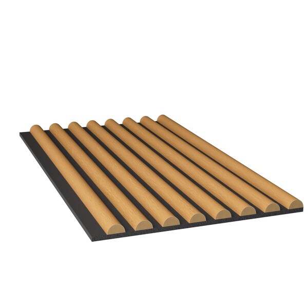 Ekena Millwork AcoustixPro Noise Cancelling Half Round Small Slat Wall Panel - SWA0625X0500HRHM