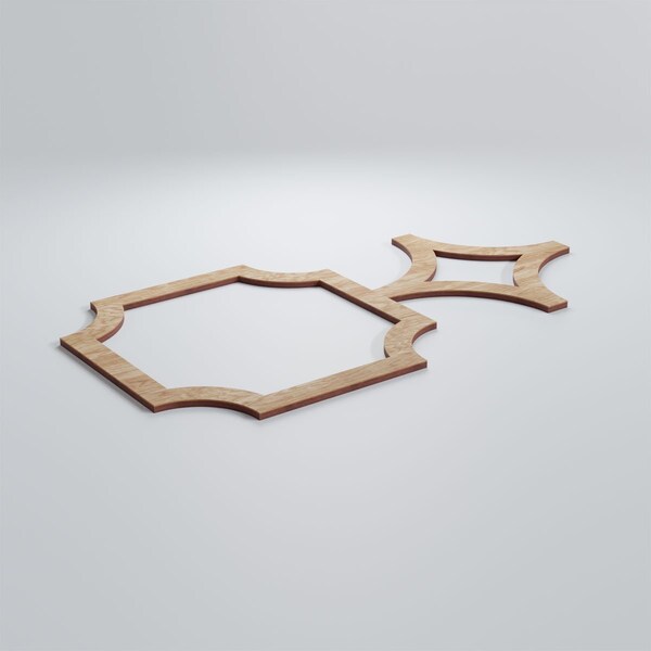 Ekena Millwork Medium Anderson Decorative Fretwork Wood Wall Panels, Red Oak, 27 7/8"W x 15 3/8"H x 3/8"T - WALW16X16X0375ANDRO