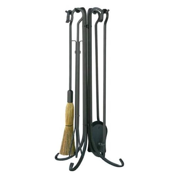 Uniflame UniFlame F-1181 5 Piece Olde World Iron Fireset with Crook Handles - F-1181