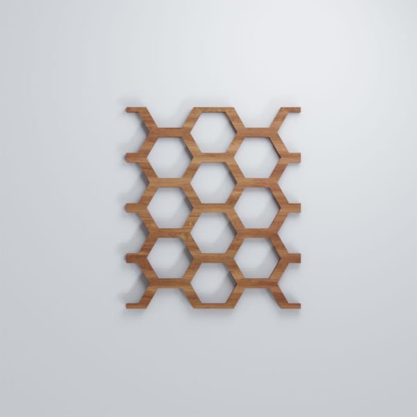 Ekena Millwork Extra Small Westmore Decorative Fretwork Wood Wall Panels, Walnut, 4 7/8"W x 7 3/8"H x 3/8"T - WALW08X08X0375WSTWA