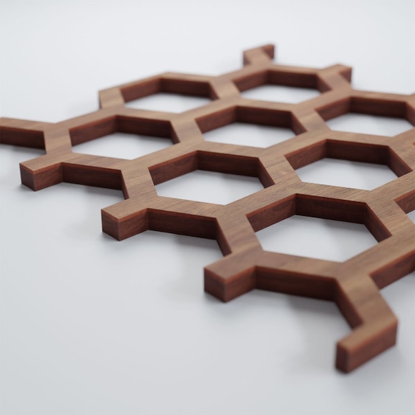 Ekena Millwork Extra Small Westmore Decorative Fretwork Wood Wall Panels, Walnut, 4 7/8"W x 7 3/8"H x 3/8"T - WALW08X08X0375WSTWA
