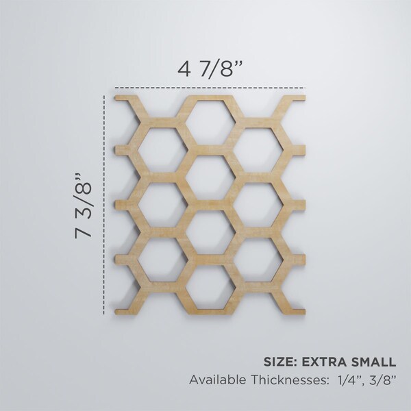 Ekena Millwork Extra Small Westmore Decorative Fretwork Wood Wall Panels, Walnut, 4 7/8"W x 7 3/8"H x 3/8"T - WALW08X08X0375WSTWA