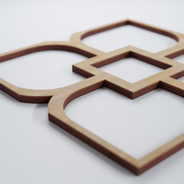 Ekena Millwork Small Olivia Decorative Fretwork Wood Wall Panels, Hickory, 11 3/8"W x 11 3/8"H x 3/8"T - WALW12X12X0375OLVHI