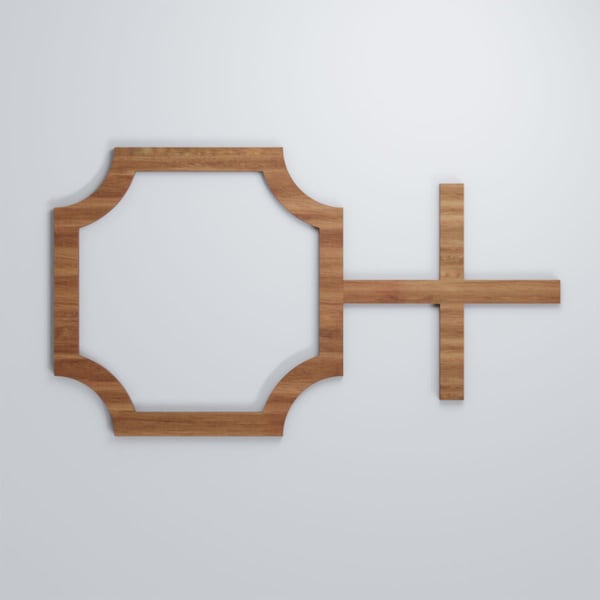 Ekena Millwork Medium Bradley Decorative Fretwork Wood Wall Panels, Walnut, 26 7/8"W x 15 3/8"H x 3/8"T - WALW16X16X0375BRDWA