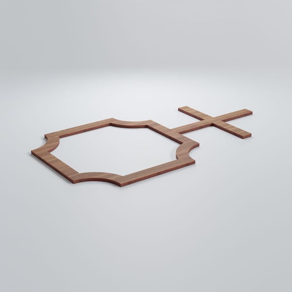 Ekena Millwork Medium Bradley Decorative Fretwork Wood Wall Panels, Walnut, 26 7/8"W x 15 3/8"H x 3/8"T - WALW16X16X0375BRDWA