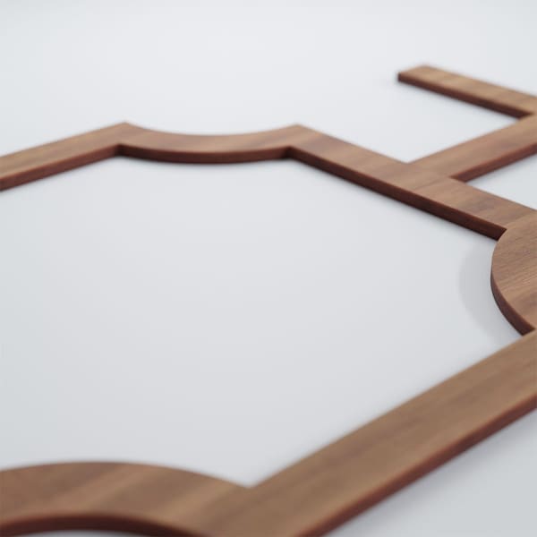 Ekena Millwork Medium Bradley Decorative Fretwork Wood Wall Panels, Walnut, 26 7/8"W x 15 3/8"H x 3/8"T - WALW16X16X0375BRDWA