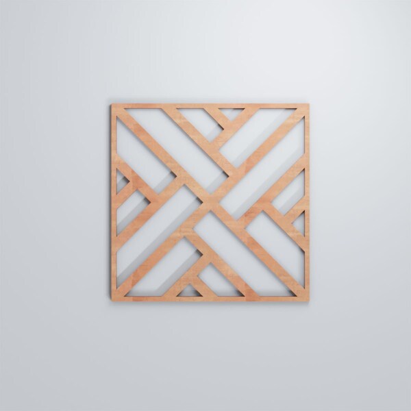 Ekena Millwork Medium Killeen Decorative Fretwork Wood Wall Panels, Cherry, 15 3/8"W x 15 3/8"H x 3/8"T - WALW16X16X0375KLNCH