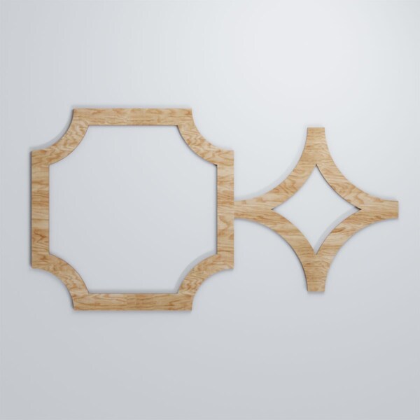 Ekena Millwork Large Anderson Decorative Fretwork Wood Wall Panels, Red Oak, 42 3/8"W x 23 3/8"H x 3/8"T - WALW24X24X0375ANDRO