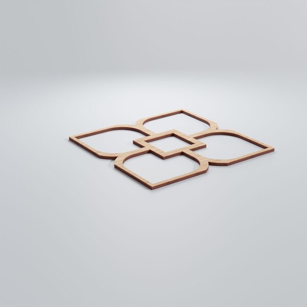 Ekena Millwork Medium Olivia Decorative Fretwork Wood Wall Panels, Alder, 15 3/8"W x 15 3/8"H x 3/8"T - WALW16X16X0375OLVAL