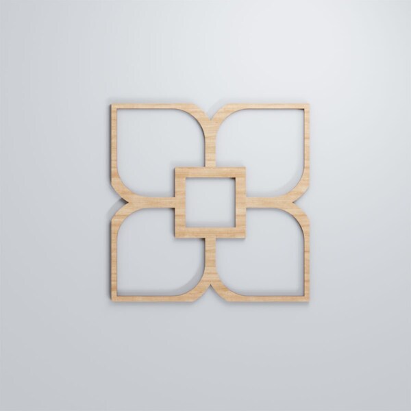 Ekena Millwork Medium Olivia Decorative Fretwork Wood Wall Panels, Alder, 15 3/8"W x 15 3/8"H x 3/8"T - WALW16X16X0375OLVAL