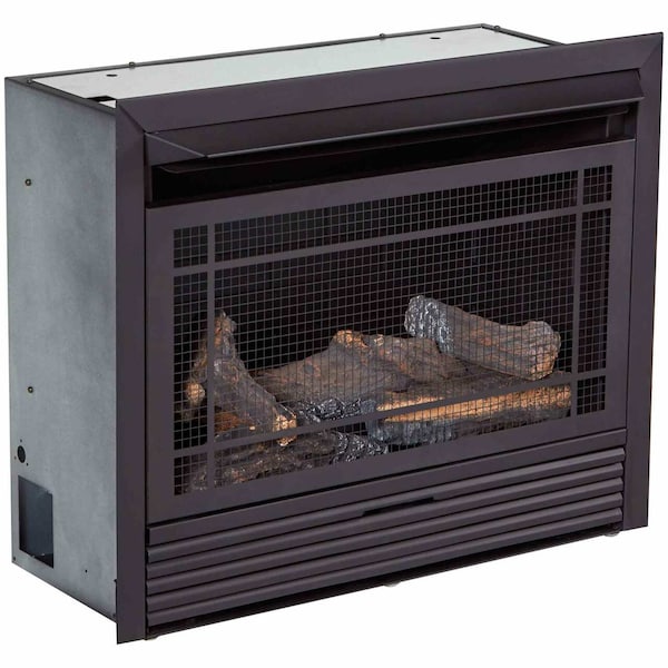 Duluth Forge Dual Fuel Ventless Gas Fireplace Insert - 26,000 Btu, T-Stat Control - FDF300T