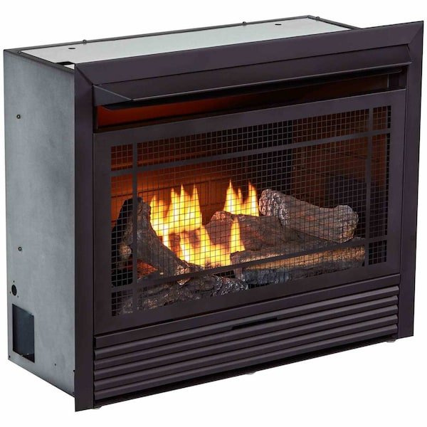 Duluth Forge Dual Fuel Ventless Gas Fireplace Insert - 26,000 Btu, T-Stat Control - FDF300T