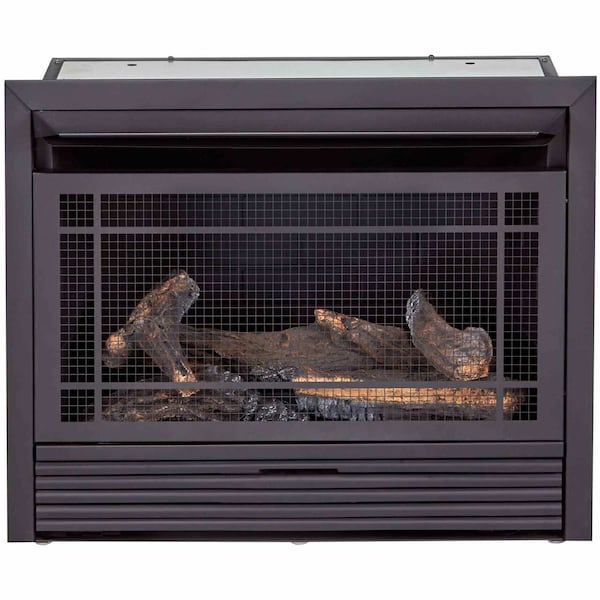 Duluth Forge Dual Fuel Ventless Gas Fireplace Insert - 26,000 Btu, T-Stat Control - FDF300T