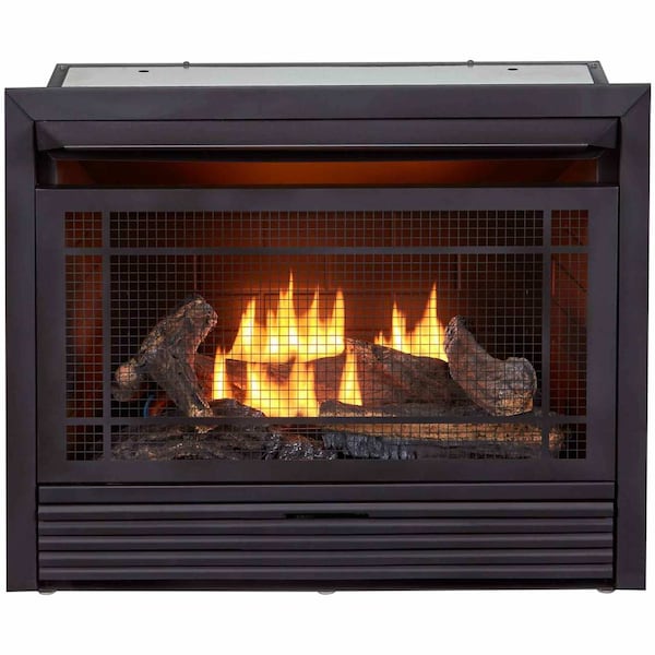 Duluth Forge Dual Fuel Ventless Gas Fireplace Insert - 26,000 Btu, T-Stat Control - FDF300T