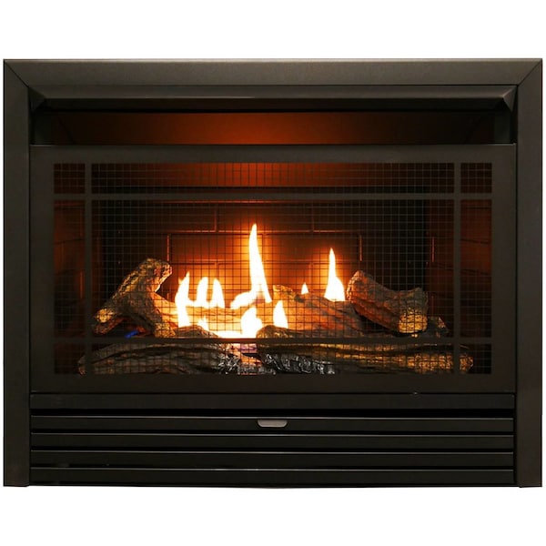 Duluth Forge Dual Fuel Ventless Gas Fireplace Insert - 26,000 Btu, Remote Control - FDF300R