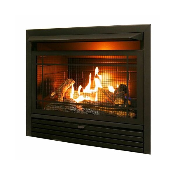 Duluth Forge Dual Fuel Ventless Gas Fireplace Insert - 26,000 Btu, Remote Control - FDF300R