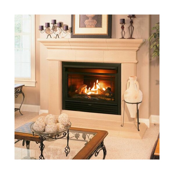 Duluth Forge Dual Fuel Ventless Gas Fireplace Insert - 26,000 Btu, Remote Control - FDF300R