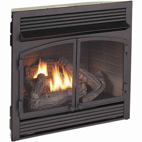 Duluth Forge Dual Fuel Ventless Gas Fireplace Insert - 32,000 Btu, T-Stat Cont - FDF400T-ZC