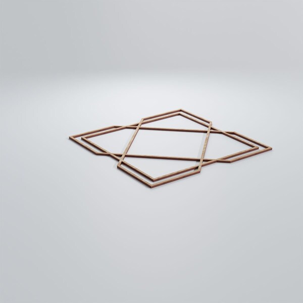 Ekena Millwork Large Kiowa Decorative Fretwork Wood Wall Panels, Red Oak, 23 3/8"W x 23 3/8"H x 3/8"T - WALW24X24X0375KWARO