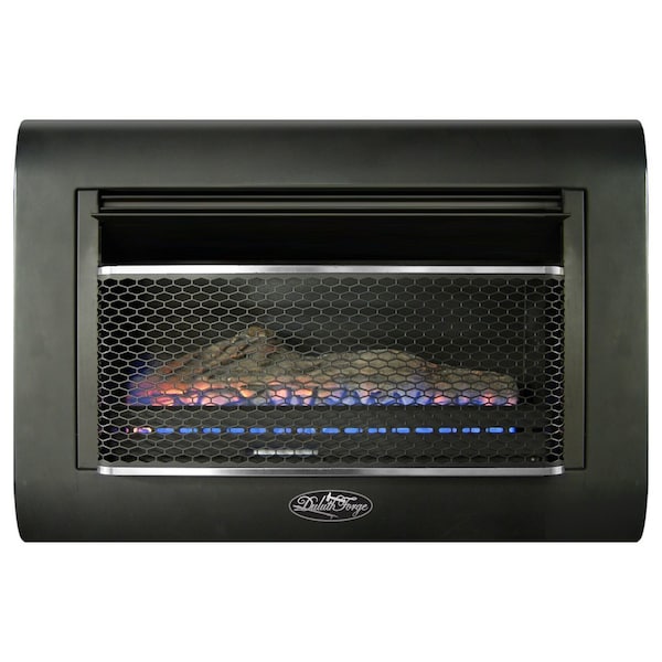 Duluth Forge Dual Fuel Ventless Linear Wall Gas Fireplace With Log - 26,000 B - DF300L