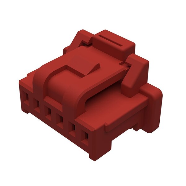 Conector de placa Molex, 10 contactos, 1 fila, hembra, paso de 0.039 pulgadas, con seguro, aislante rojo - 5013301032