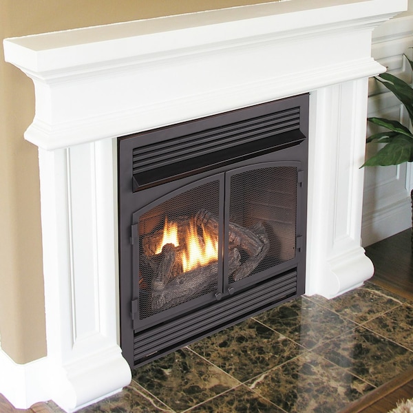 Duluth Forge Dual Fuel Ventless Gas Fireplace Insert - 32,000 Btu, Remote Control - FDF400RT-ZC